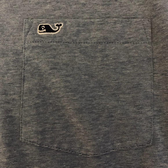VINEYARD VINES Heather Blue Hooded Long Sleeve T-Shirt - Picture 6 of 7